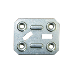 Piastrina rettangolare da 40x50 mm.