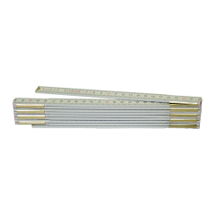 Doppiometro in legno laccato bianco