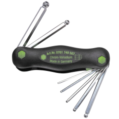 Set chiavi Reca compact - impronta esagonale - 7 pz (testa sferica)