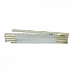 Doppiometro in legno laccato bianco