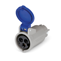 Adattatore per spina con 1 presa di sicurezza