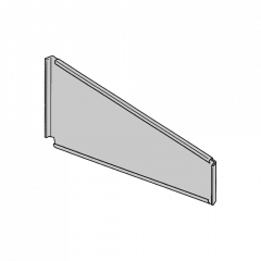 Divisorio trapezoidale per piani di scaffalatura