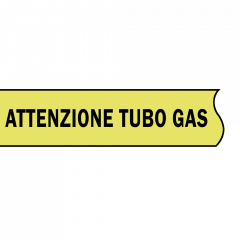 Nastro segnalatore "Attenzione tubo gas" giallo 200 metri