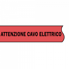 Nastro segnalatore "Attenzione cavo elettrico" rosso 200 metri