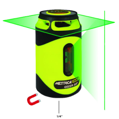 Livella laser verde 360° con staffa