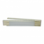 Doppiometro in legno laccato bianco