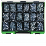 Assortimento di viti zincate bianche TC con esagono incassato