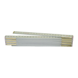 Doppiometro in legno laccato bianco