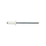 Rivetto in alluminio bianco e acciaio zincato