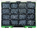 Assortimento di viti autoforanti zincate bianche